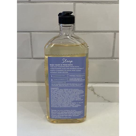 Bath & Body Works Aromatherapy Body Wash Sleep Lavender Vanilla 10 fl oz New - Picture 2 of 3